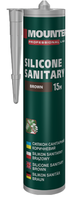 Sanitary silicone sealant brown